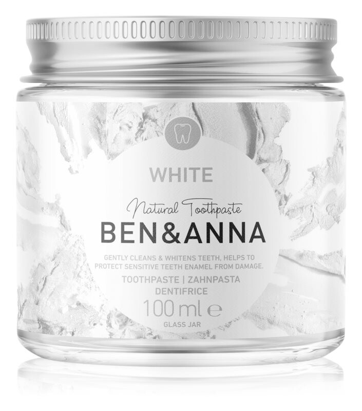 

Зубная паста в стеклянной банке с отбеливающим эффектом BEN&ANNA Natural Toothpaste White