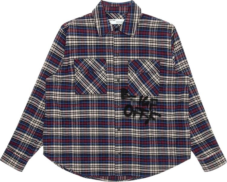 

Рубашка Off-White Flannel Check Shirt 'Blue / Black', синий