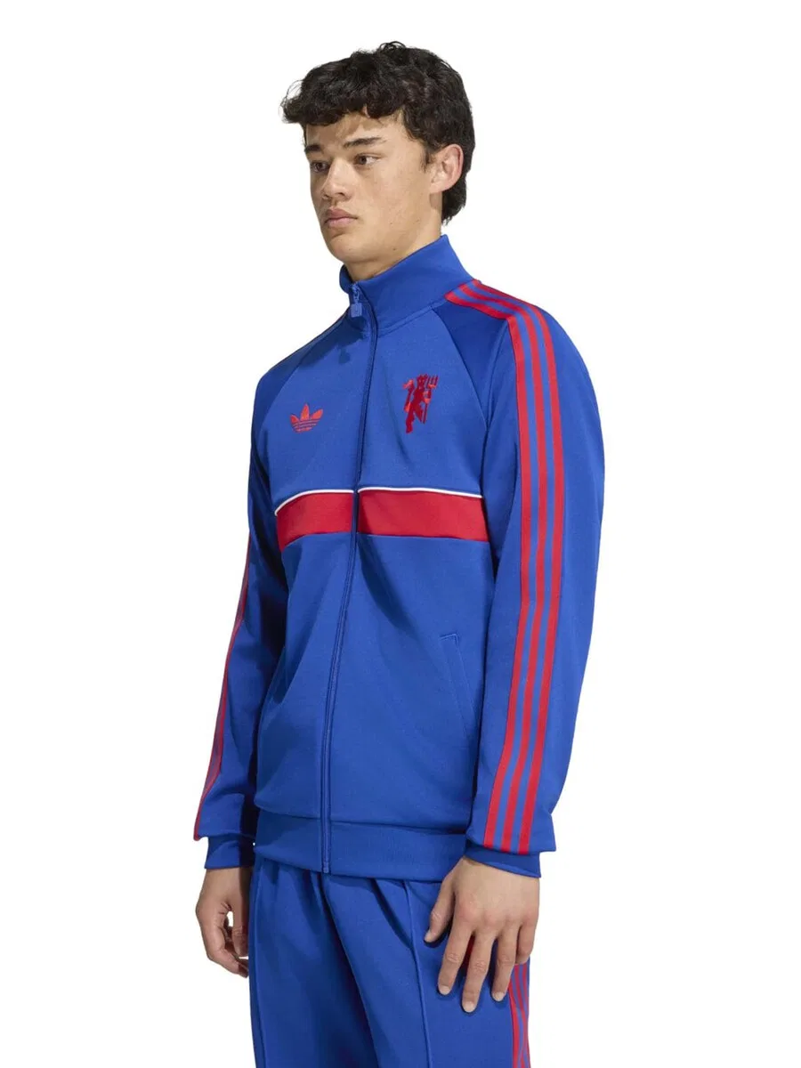 Спортивные брюки ADIDAS PERFORMANCE Regular Workout Pants 'Manchester United Originals' синего цвета — фото 3