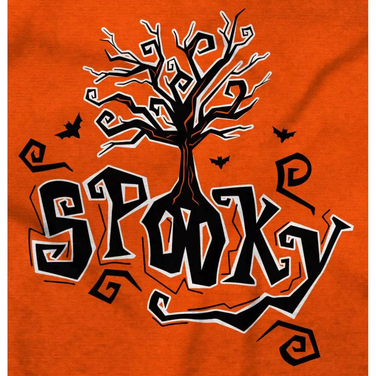 Детский боди-комбинезон с принтом Haunted Halloween Tree Trunk Brisco Brands, Orange — фото 2