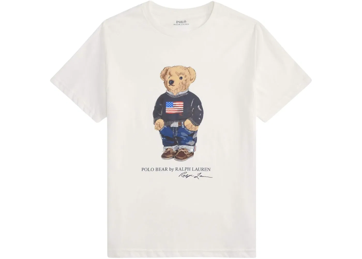 Мужская футболка с коротким рукавом с принтом Polo Ralph Lauren, White Core Bear