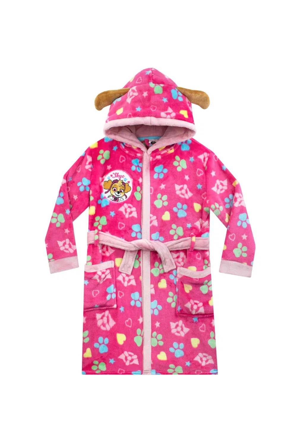 Детский халат с 3D ушками Skye Paw Patrol, Pink