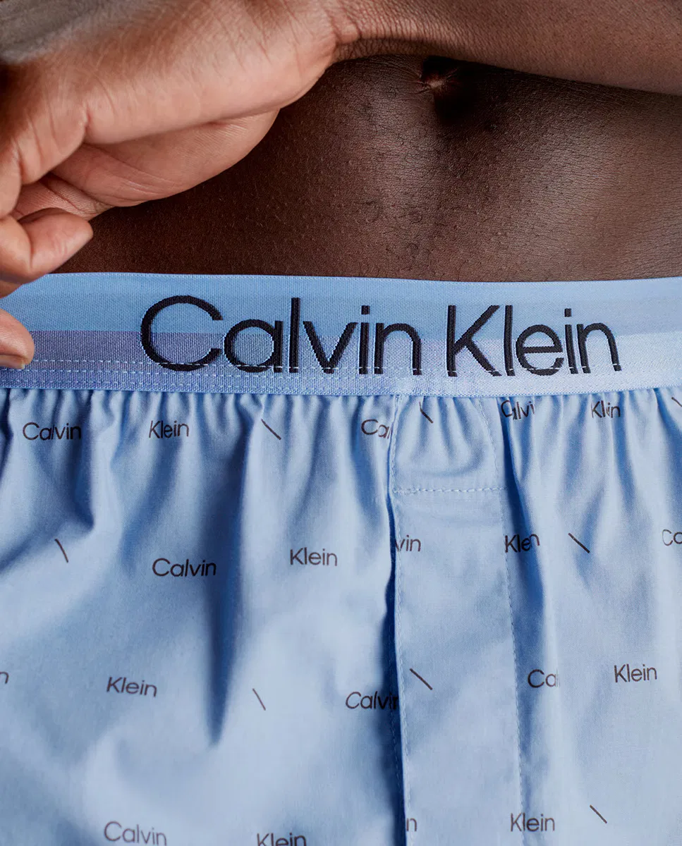 Тканевые боксеры, Bóxer Tela Slim - Modern Structure, Calvin Klein, синий — фото 4