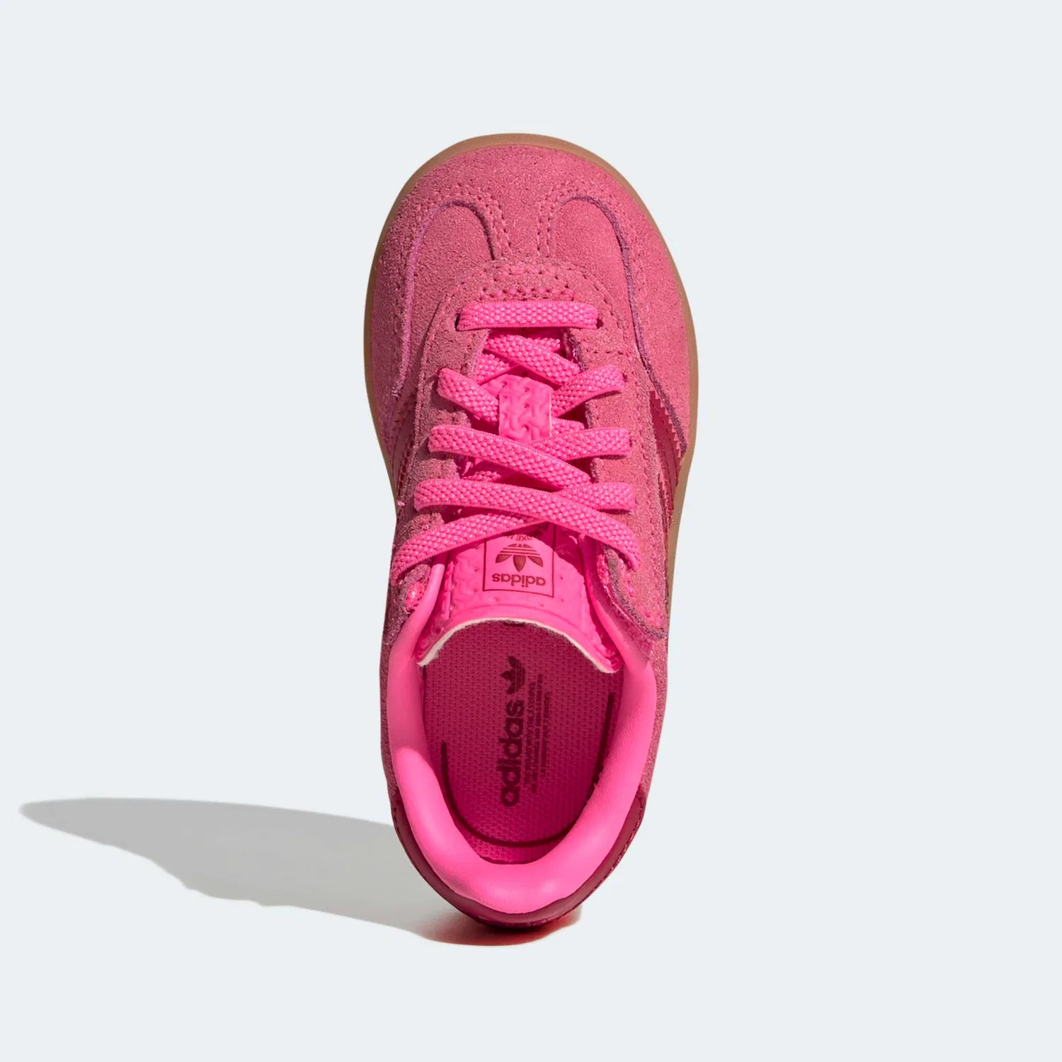 Детские кроссовки с эластичными шнурками Gazelle Indoor Comfort Closure Adidas Originals, Lucid Pink/Team Victory Red/Gold Metallic — фото 4