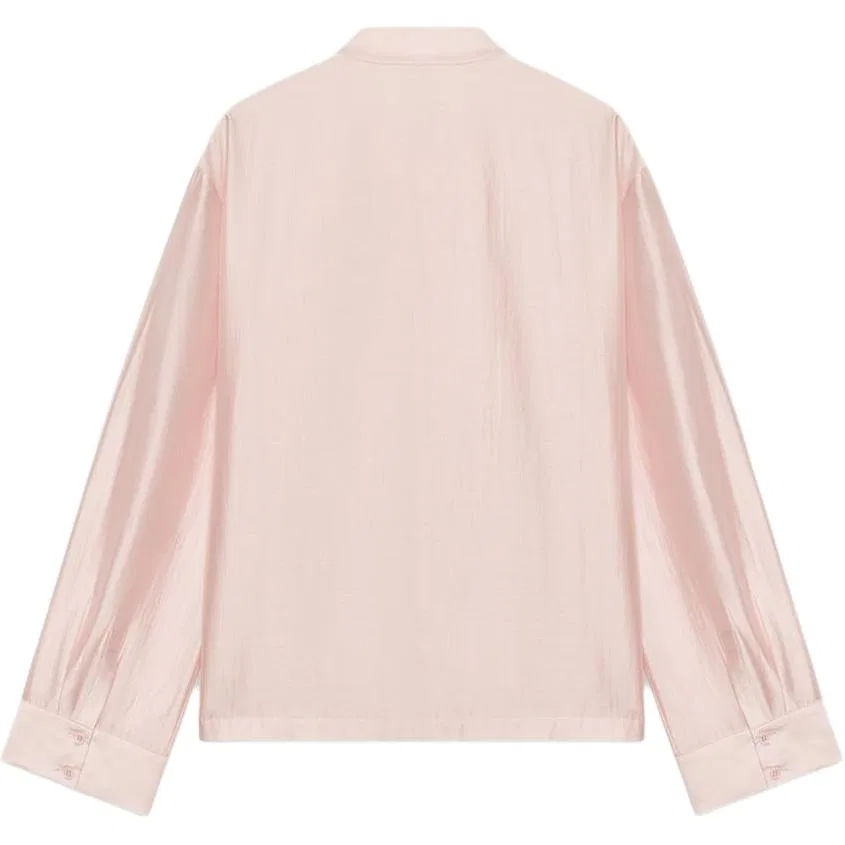 Женская рубашка с круглым вырезом Light Pink Red ZARA — фото 3