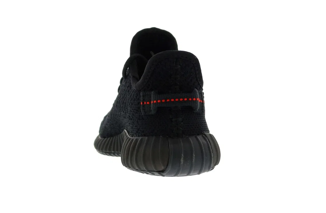 Детские кроссовки для активного отдыха с принтом Yeezy Boost 350 V2 Adidas, Core Black Core Black Red — фото 4