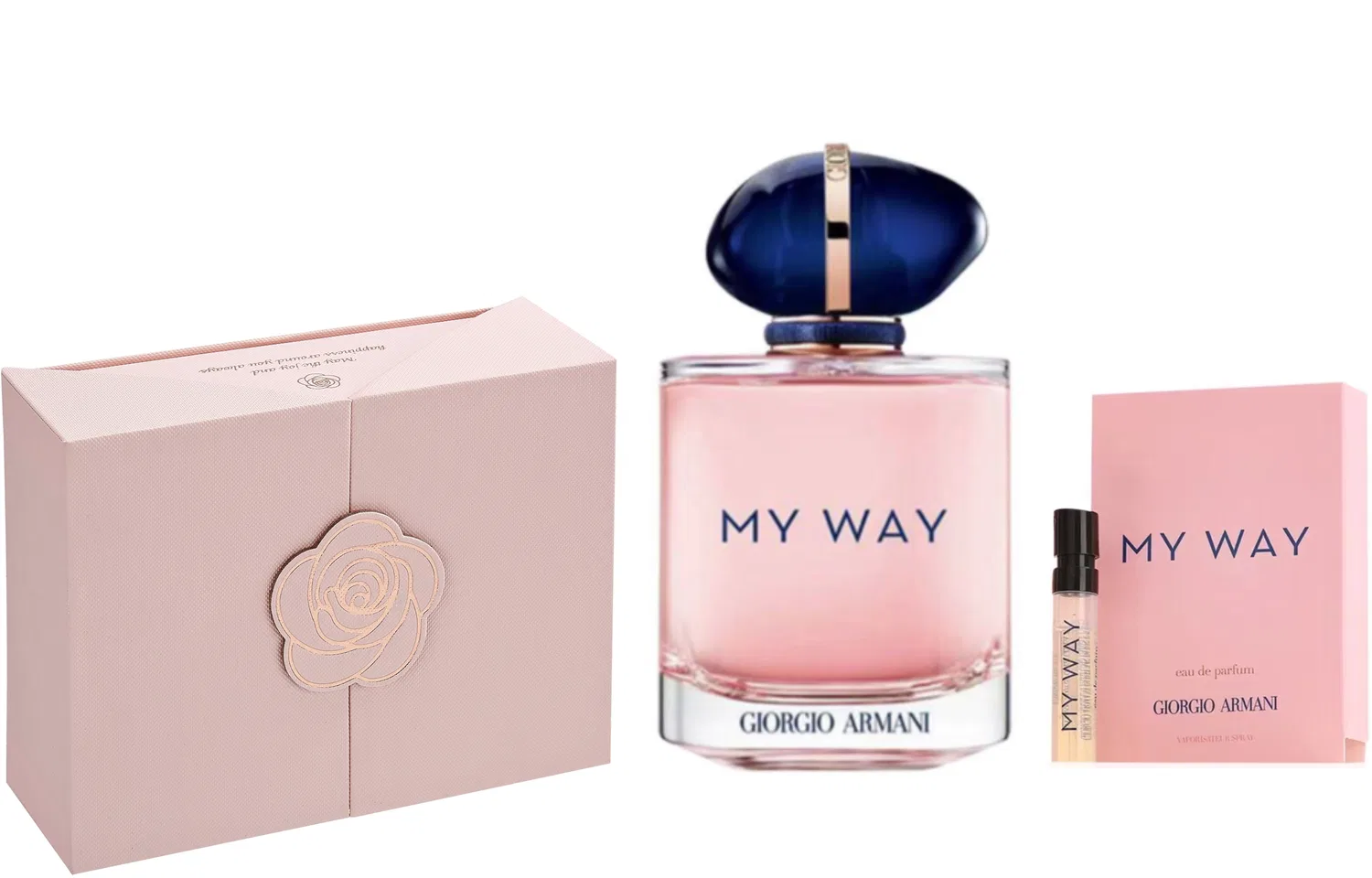 Парфюмерный набор My Way Self Boundless, GIORGIO ARMANI, 90 мл + пробник 1,2 мл, с розовой коробкой