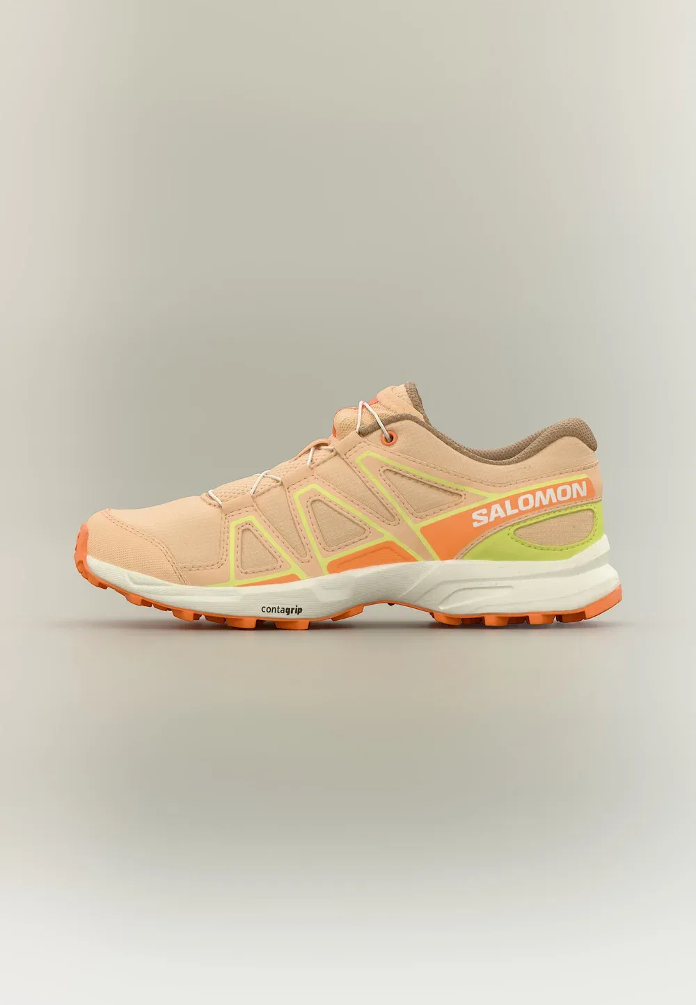 Походные ботинки Speedcross унисекс Salomon, Almond Cream/Sunny Lime/Nectarine