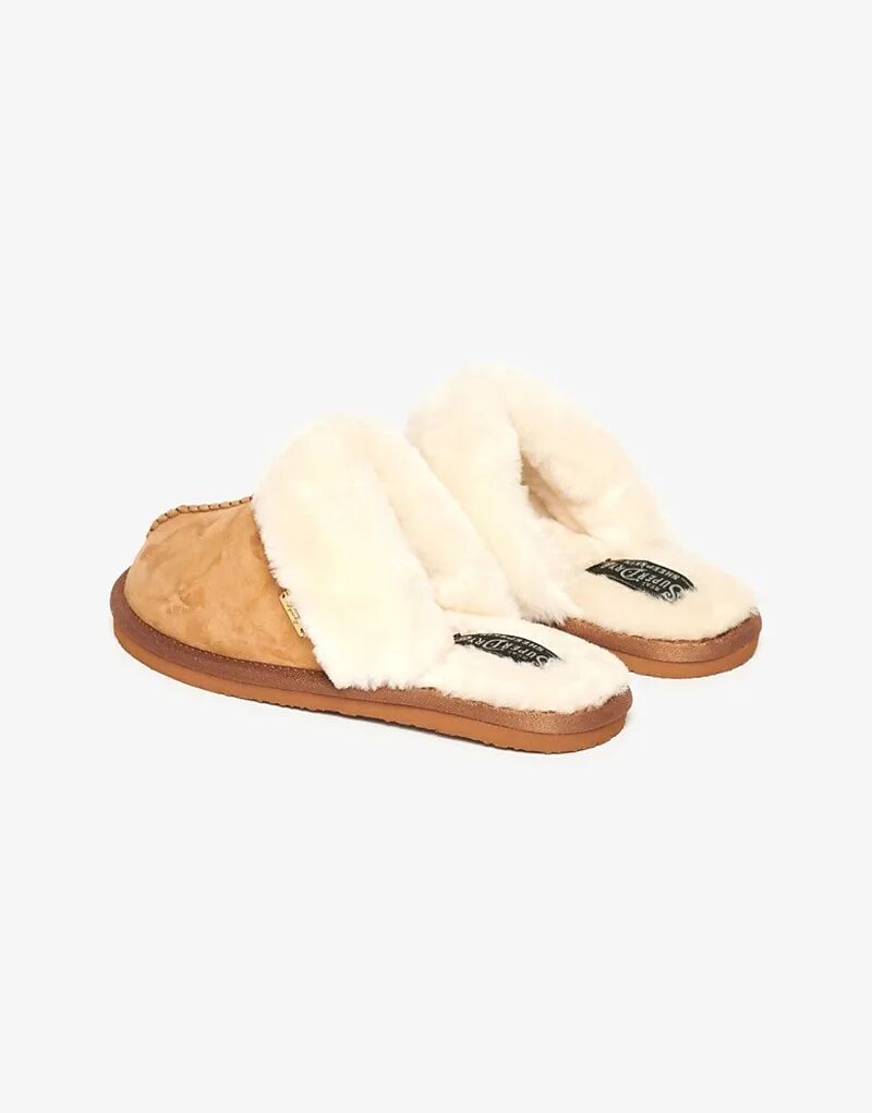 Туфли-мюли Superdry Suede светло-коричневого цвета — фото 2