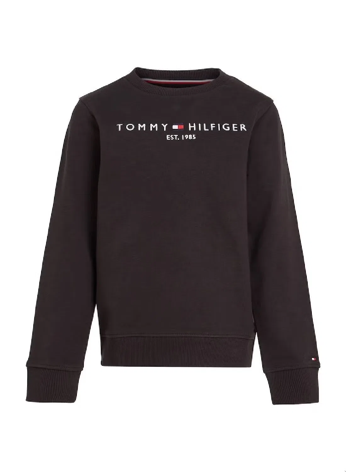 Свитшот с логотипом Essential Tommy Hilfiger, черный — фото 3