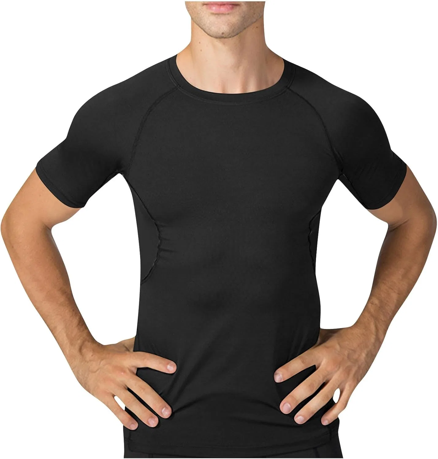 Мужская компрессионная футболка с быстросохнущей тканью Athletic, Black