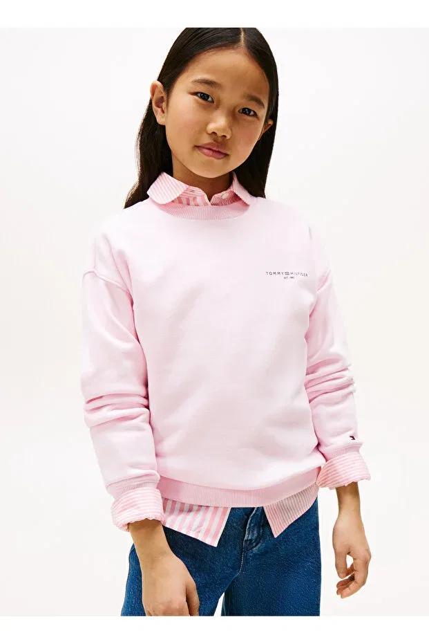 Детские свитшот для девочек с длинным рукавом Tommy Hilfiger, Light Pink