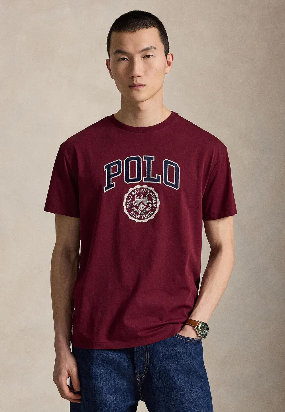 Футболка с индивидуальным кроем и логотипом - футболка с принтом Polo Ralph Lauren, Classic Wine