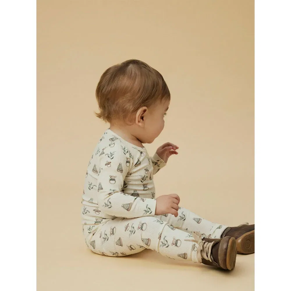 Боди с длинными рукавами Name It Gavo Emo Slim Lil Atelier, бежевый — фото 4