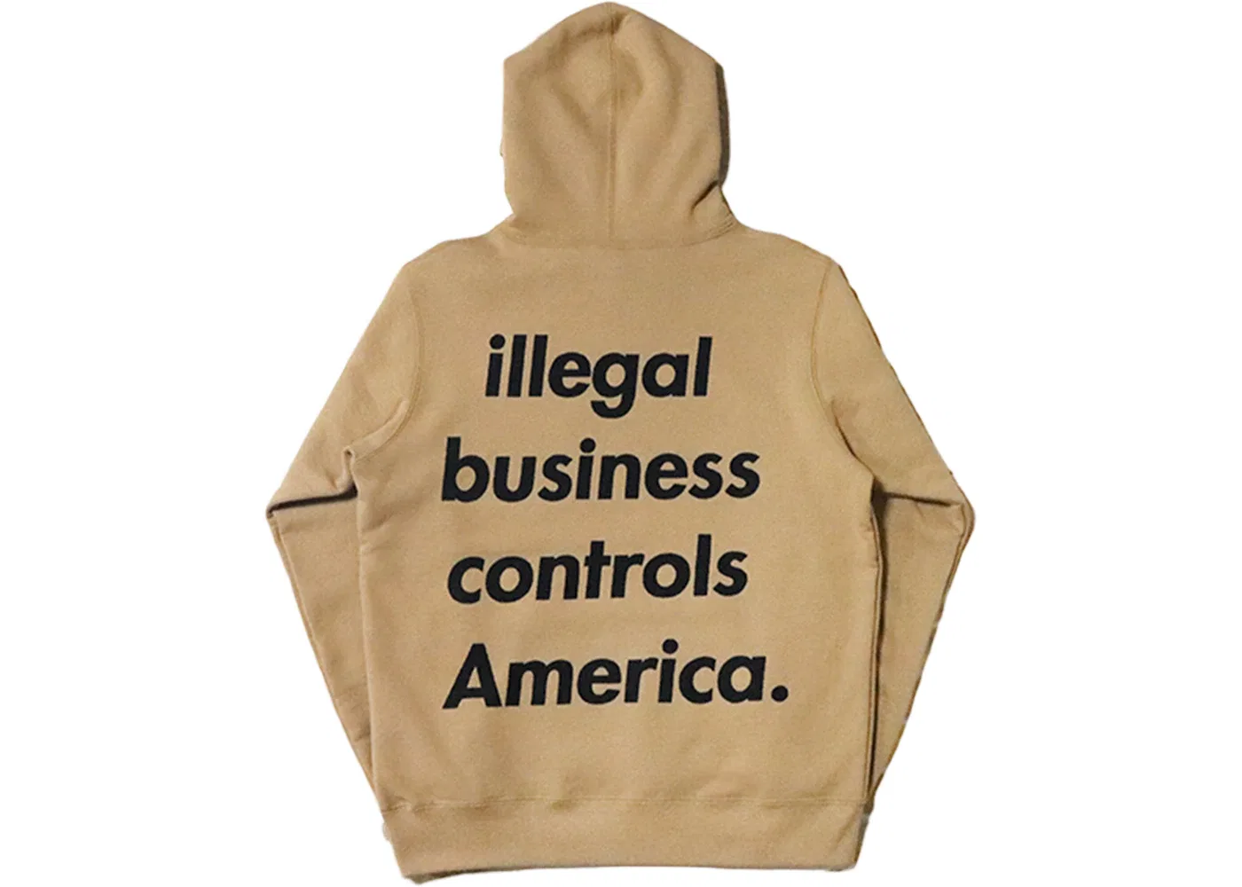 Мужской худи с принтом Supreme Illegal Business, Светло-Коричневый
