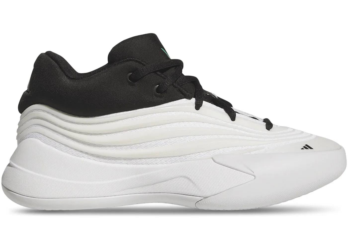 Детские кроссовки для мальчиков с длинным шнурком Adidas Dame 10, Zero Metallic/Core Black/Court Green