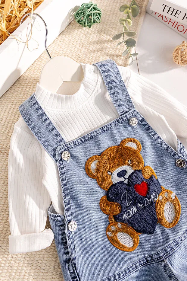 Детский джинсовый комбинезон для мальчиков с длинным рукавом Babymod, Blue — фото 3