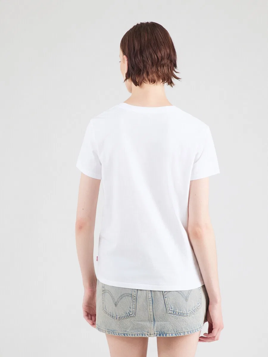 Футболка LEVI'S "Perfect Tee" белого цвета — фото 4