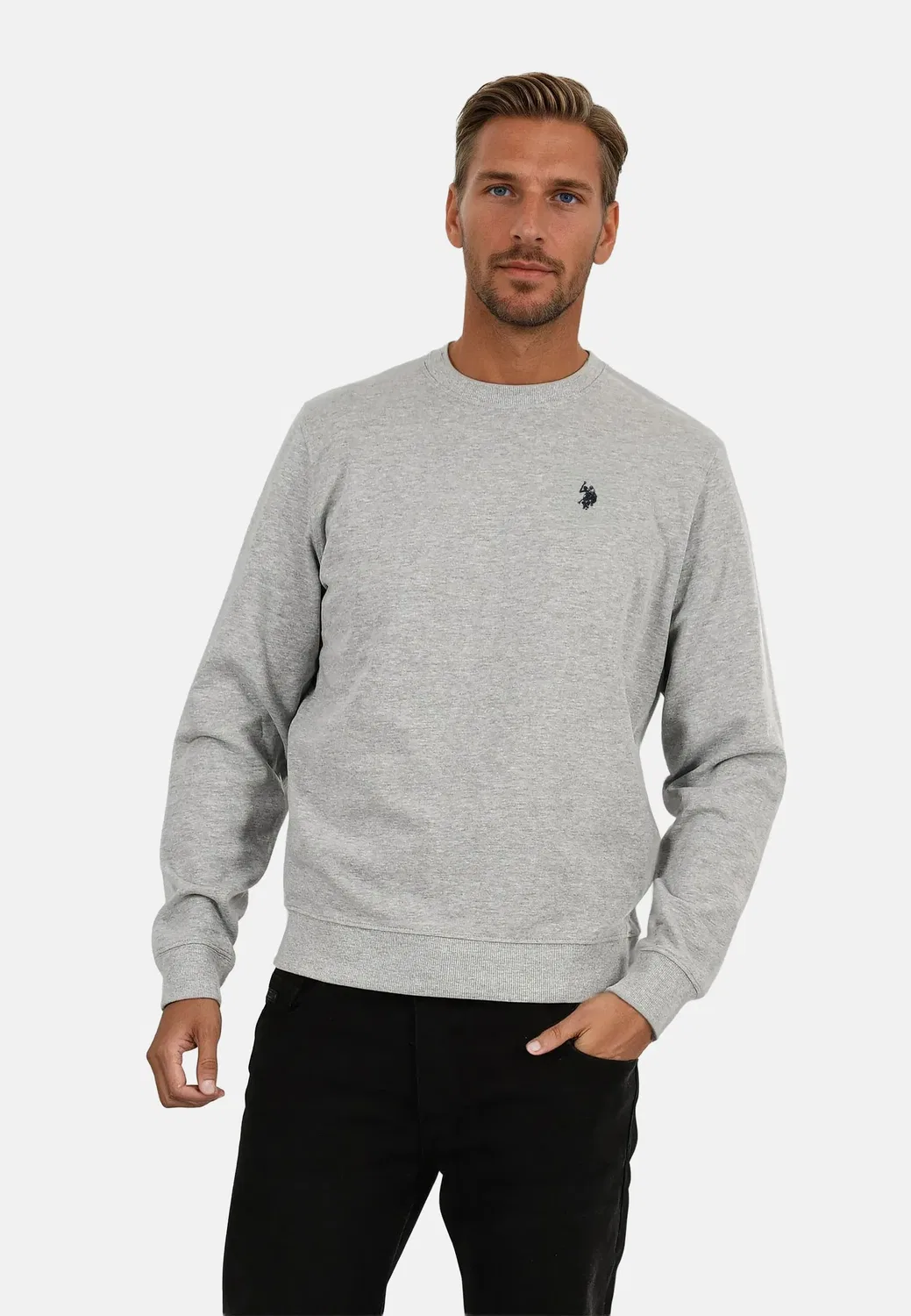 Мужской джемпер классический P022 U.S. Polo Assn., Grey