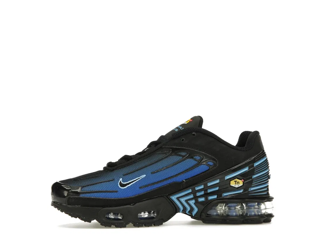 Детские кроссовки с градиентом Nike Air Max Plus 3 Nike, Black/University Blue/Racer Blue/Black — фото 3