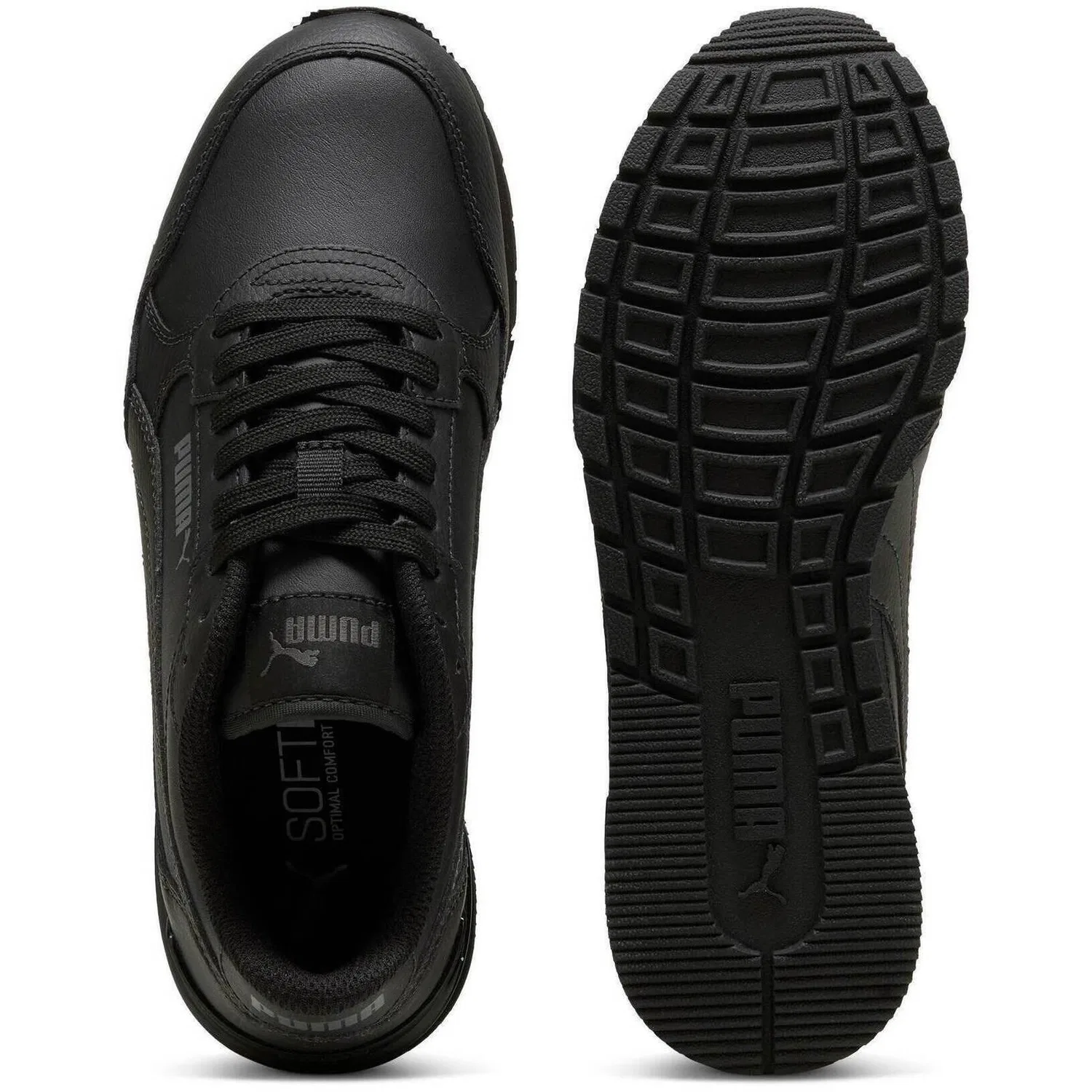 Детские кроссовки с экокожей St Runner V4 L Jr Puma, Schwarz — фото 2