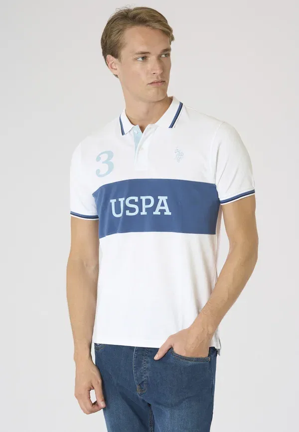 Поло с принтом Polo shirt U.S. Polo Assn., белый
