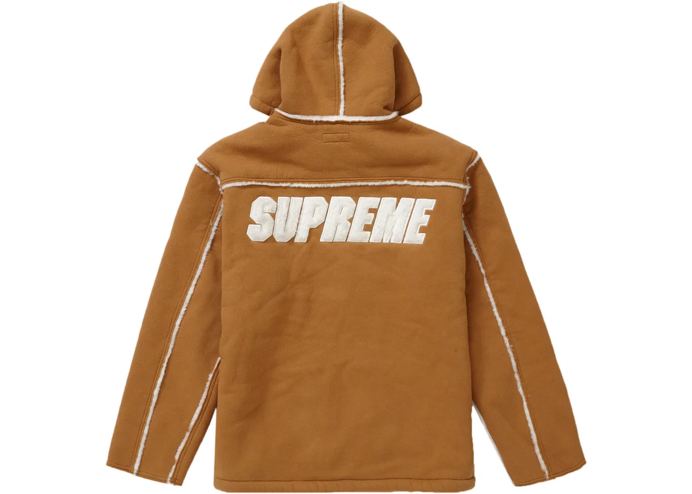 Мужская куртка с капюшоном искусственный мех Supreme, Tan