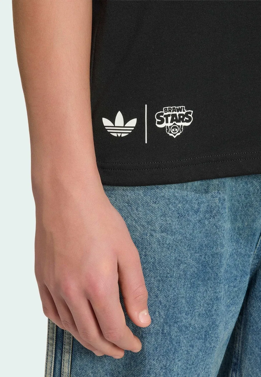 Свободная футболка с графическим принтом, унисекс Adidas Originals, Black White — фото 4