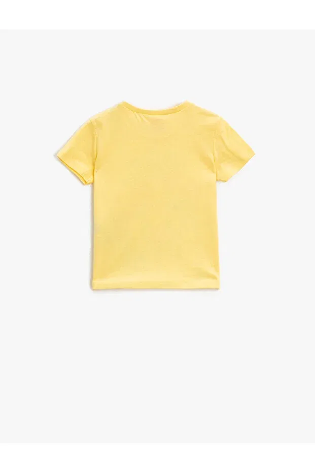 Детская футболка для девочек хлопковая Koton, Yellow/171 — фото 2
