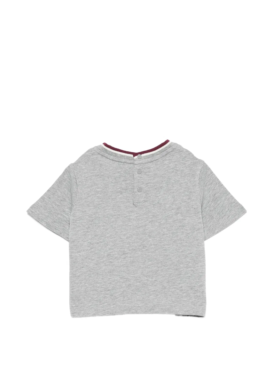 Футболка на кнопках с нашивкой-логотипом Emporio Armani Kids, серый — фото 2