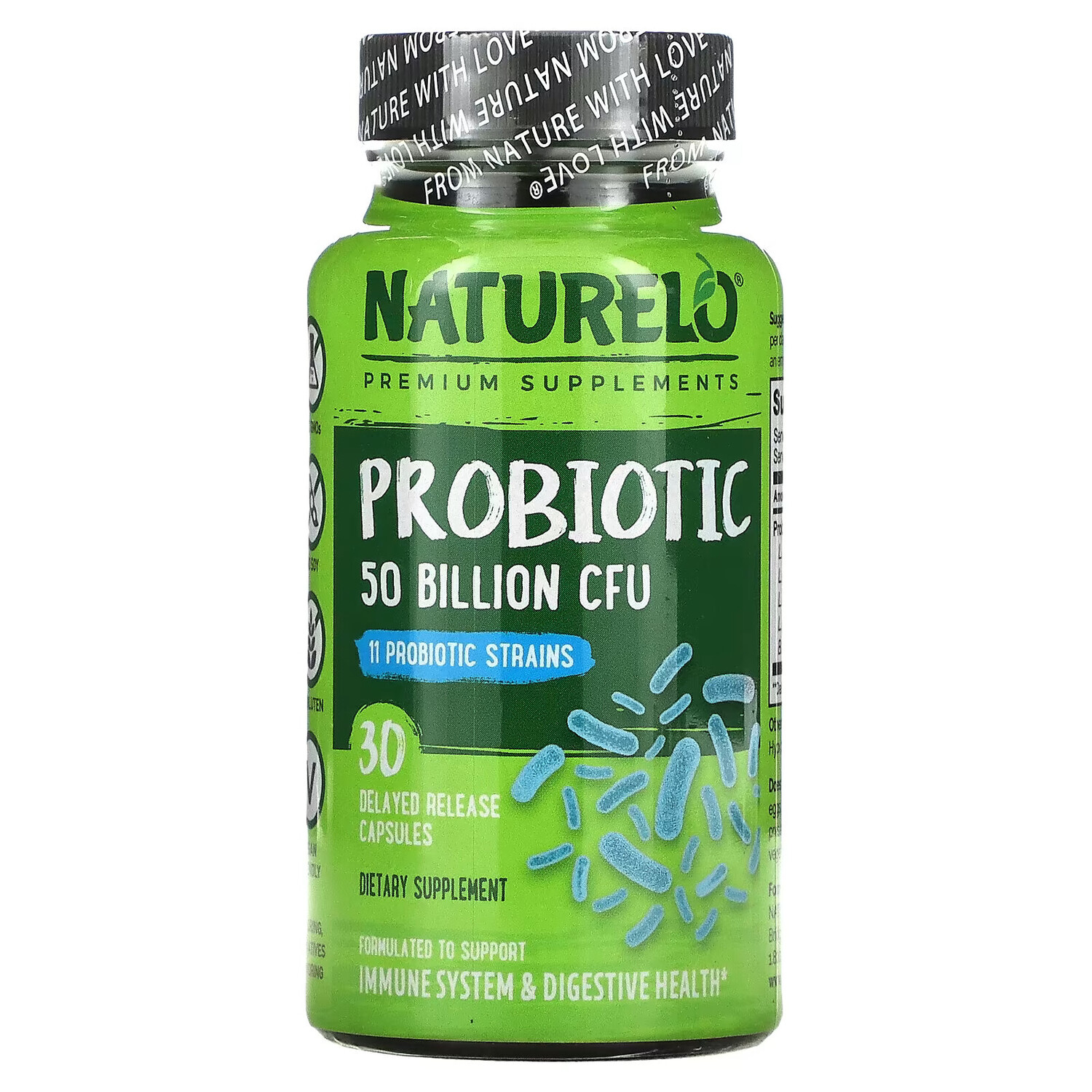 

NATURELO, пробиотик, 50 млрд КОЕ, 30 капсул с отсроченным высвобождением