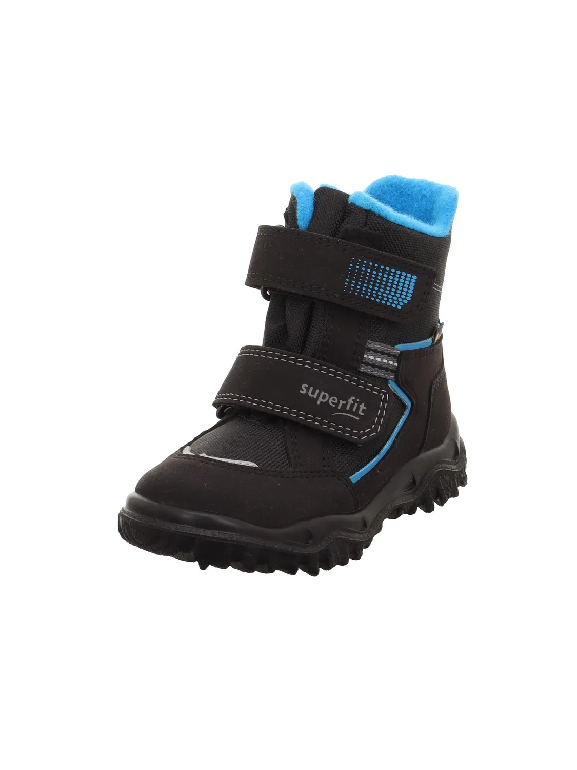 Детские снежные ботинки для мальчиков утепленные Husky Warm Gefütterte Gore-Tex Superfit, Black Turquoise