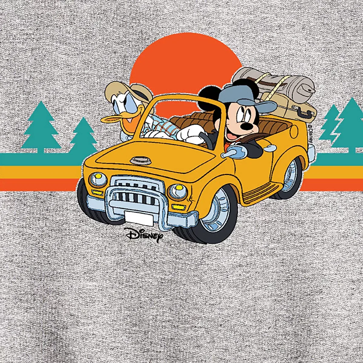 Детское худи с длинным рукавом Disney Lets Hit The Road, Цвет Athletic Heather — фото 2
