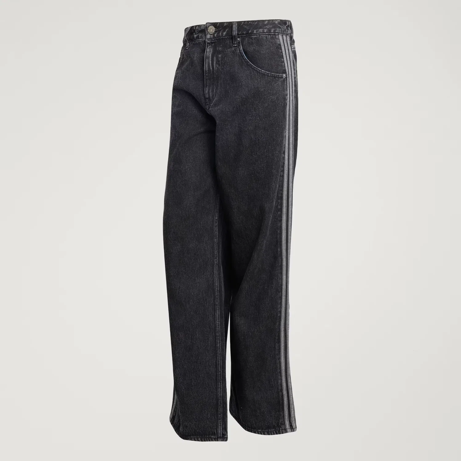 Мужские джинсы с фирменными 3 полосками Firebird Adicolor Adidas Originals, True Black Denim — фото 4