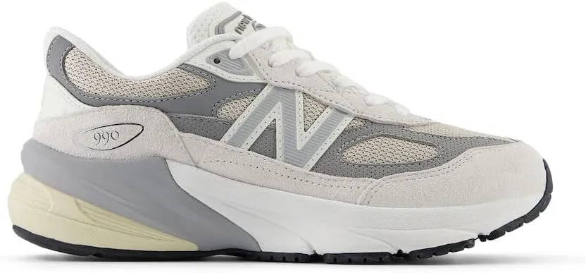 Детские кроссовки для девочек с водонепроницаемым верхом 990 V6 New Balance, Reflection/Marblehead/White — фото 2