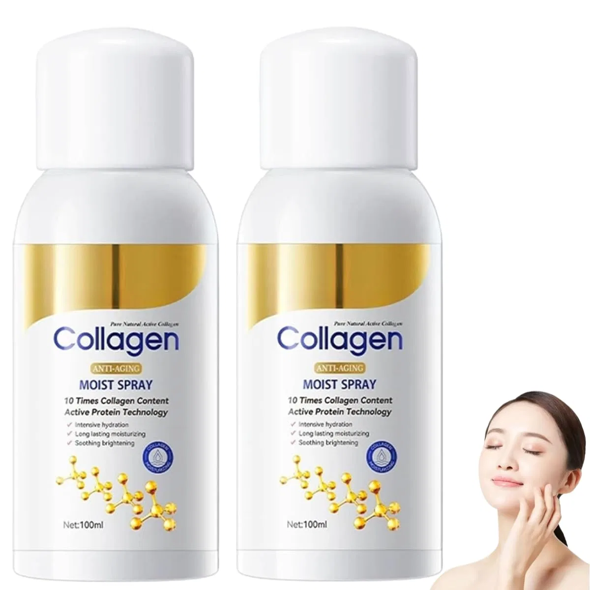 Укрепляющий коллагеновый спрей, 100 мл, 2 шт Generic