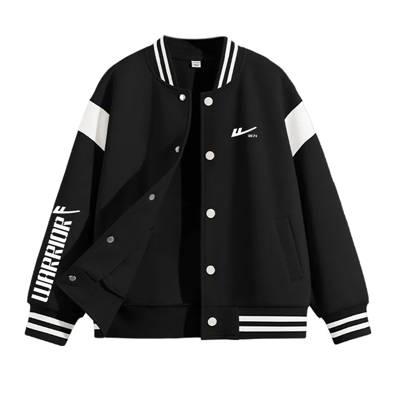 Детская бейсбольная куртка на молнии WARRIOR, Cherry Red/H Silicone H White K+H White Logo Right Sleeve K — фото 4