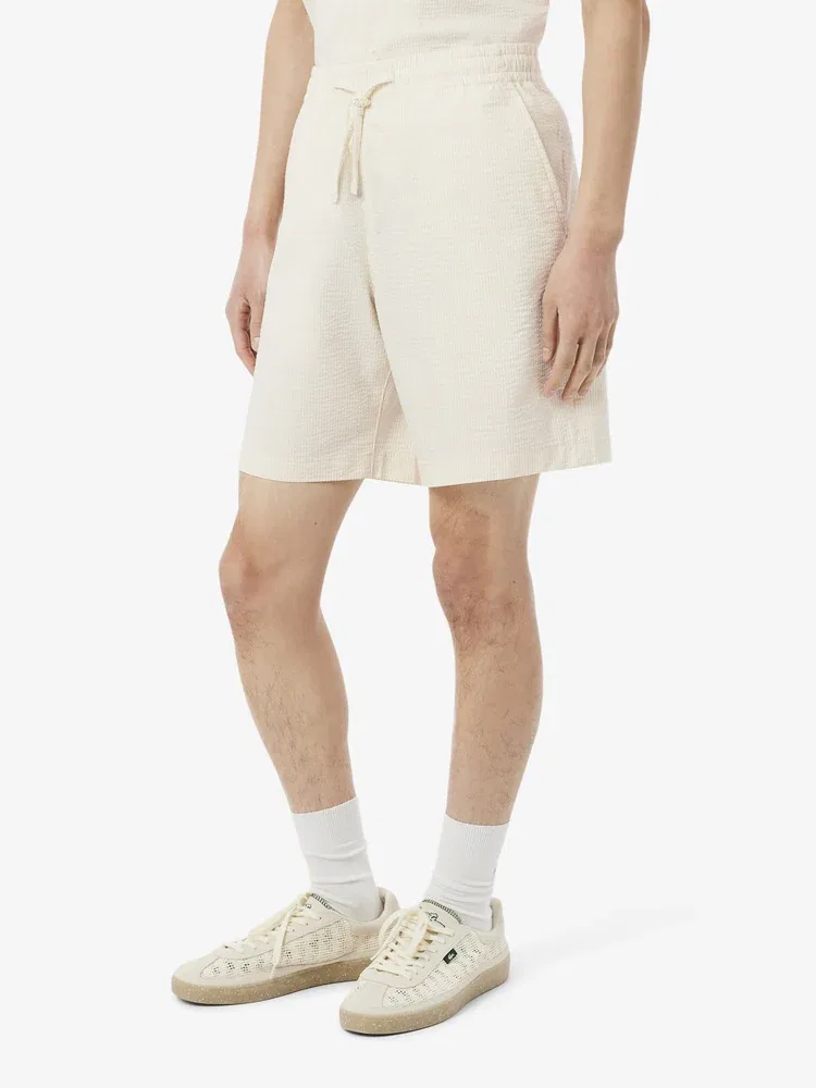 Шорты из вафли LACOSTE, Ivory — фото 2