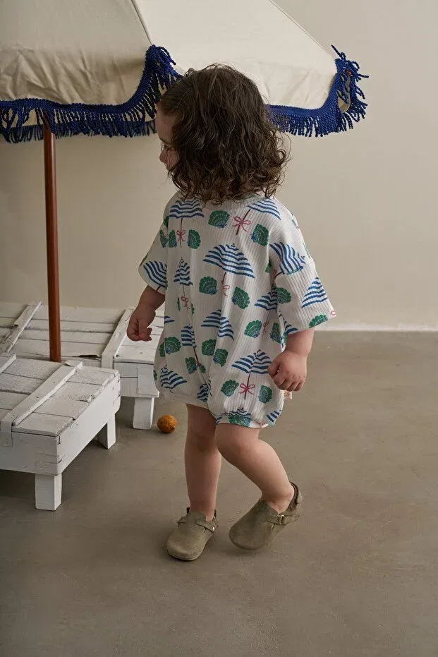 Детский комбинезон оверсайз с принтом Comfy Cubs Series Oh La La Koala For Little Ones, White