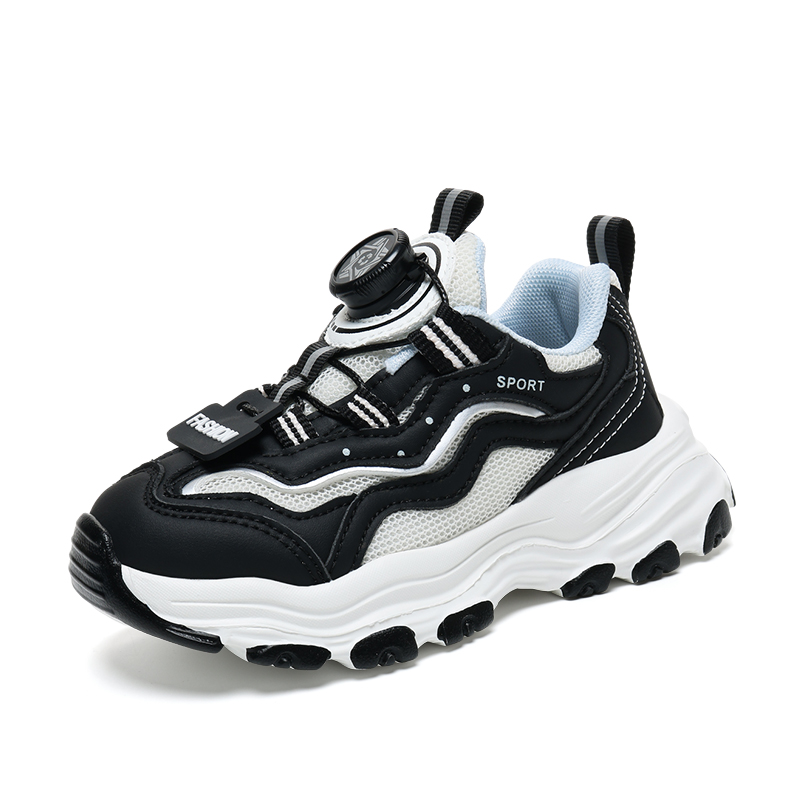 

Износостойкие, дышащие, нескользящие, низкие повседневные кроссовки для детей Kung Fu partners, черный