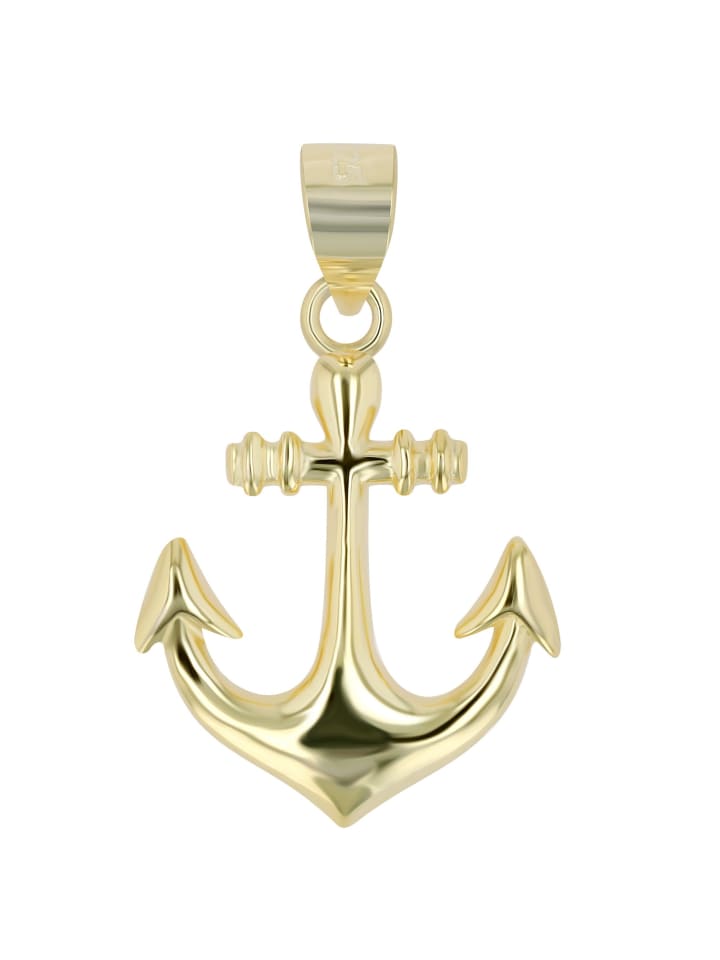 

Adeliás Женский кулон в виде якоря из серебра 925 пробы с золотым покрытием