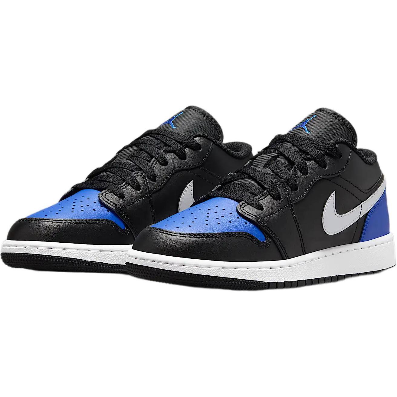 Jordan Детские баскетбольные кроссовки Air 1 низкие нескользящие износостойкие Black/Royal Blue/White — фото 4