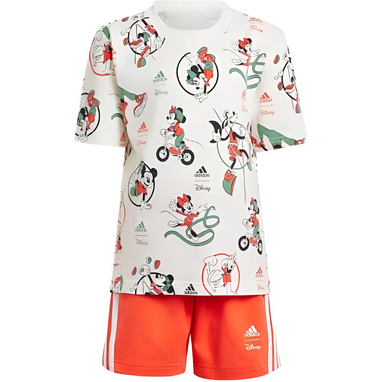 Повседневная спортивная одежда для детей 3-7 лет Adidas, белый+оранжевый — фото 2
