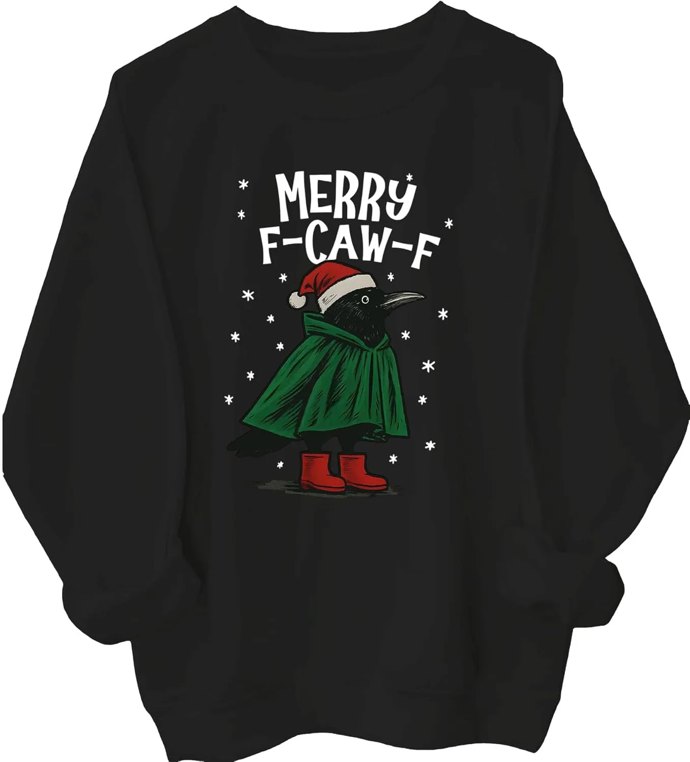 

Веселый рождественский свитшот с вороном Batclock