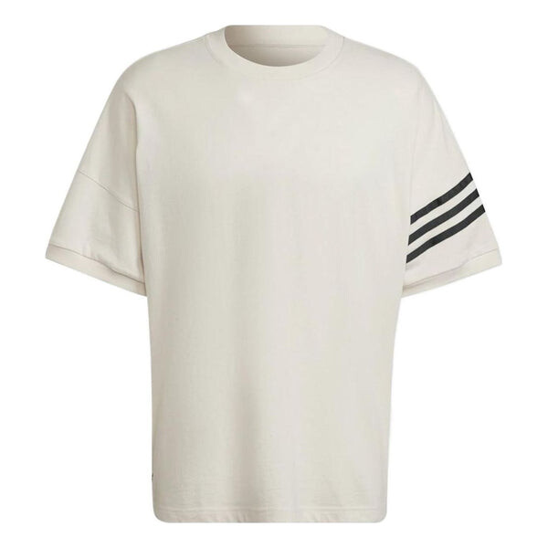 

Футболка Men's adidas originals SS22 Stripe Casual Sports Short Sleeve White T-Shirt, белый