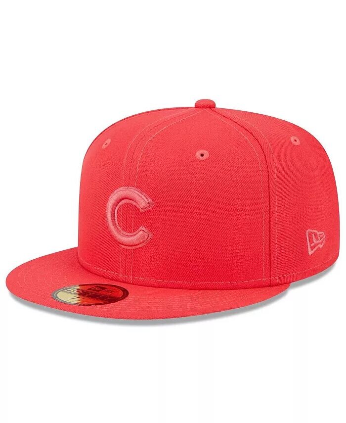 

Мужская красная приталенная шляпа Chicago Cubs 2023 Spring Color Basic 59FIFTY New Era, красный