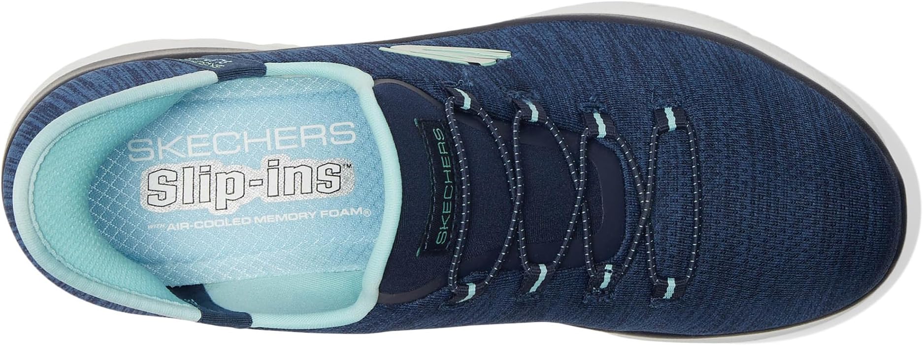 Кроссовки SKECHERS Summits Everyday Set Hands Free Slip-INS, цвет Navy Aqua — фото 2