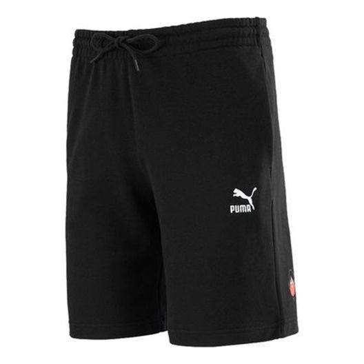 

Шорты club shorts embroidered logo casual sports black Puma, черный