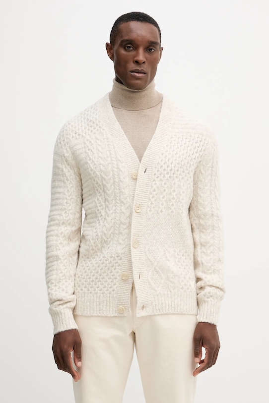 

Кардиган JEFFRY из смесовой шерсти Guess, бежевый
