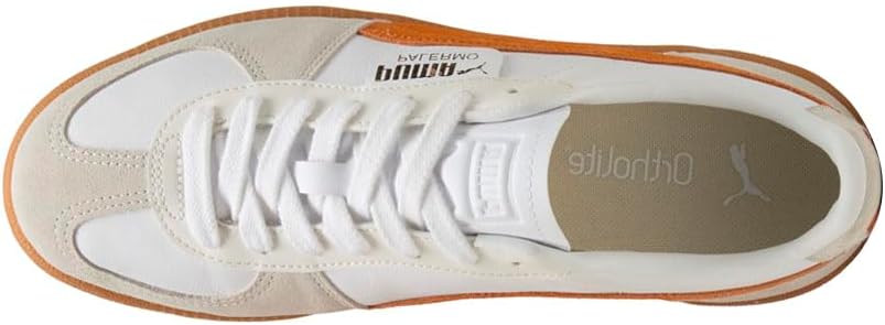 Мужские кроссовки PUMA Palermo из кожи с шнуровкой, повседневные - белые — фото 4